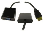Cables Direct NLHDMI-HSV01 video cable adapter HDMI VGA D-Sub Black image
