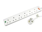 Cables Direct RB-05M06SPD surge protector White 6 AC outlets 220-240 V 5 m image