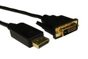 Cables Direct HDHDPORT-001-2M video cable adapter DisplayPort DVI Black image