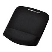Fellowes Mouse Mat Wrist Support - PlushTouch Mouse Pad with Non Slip Rubber Base &amp; Antibacterial Protection - Ergonomic Mouse Mat for Computer Laptop Home Office Use - Black image