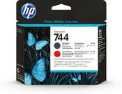 HP 744 Matte BlackChromatic Red DesignJet Printhead image