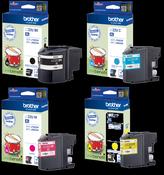 1 full set of Original Brother LC22U Black &amp; Colour Inks image