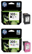 Multipack of Original HP 305XL Black &amp; Colour Inks 1 x 240pgs  1 x 200pgs image