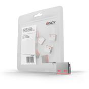 Lindy USB Port Blocker without key - Pack of 10 Pink image