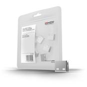 Lindy USB Port Blocker without key - Pack of 10 Colour Code White image