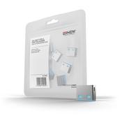 Lindy USB Port Blocker without key - Pack of 10 Colour Code Blue image