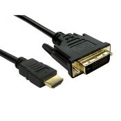 Cables Direct 77DVHD-3301 video cable adapter 1 m HDMI Type A Standard DVI-D Black image