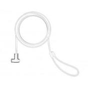 Compulocks T-bar Security Keyed Cable Lock White image