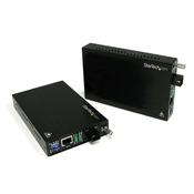 StarTech.com 10100 Mbps Ethernet Single Mode WDM Fiber Media Converter Kit SC 20km