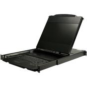 StarTech.com Dual Rail Rackmount KVM Console HD 1080p - Single Port DVIVGA KVM w17 LCD Monitor for Server Rack - Fully Featured 1U LCD KVM Drawer wCables - USB Support - 44230 MTBF image