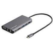 StarTech.com USB C Multiport Adapter - USB-C Mini Travel Dock w 4K HDMI or 1080p VGA - 3x USB 3.0 Hub SD GbE Audio 100W PD Pass-Through - Portable Docking Station for LaptopTablet image