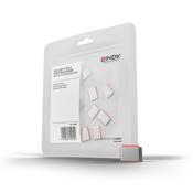 Lindy USB Type C Port Blockers Without Key - Pack of 10 Pink