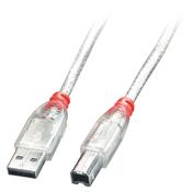 Lindy 0.2m USB 2.0 Cable - Type A to B Transparent image