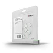 Lindy USB Type C Port Blockers Without Key - Pack of 10 Green