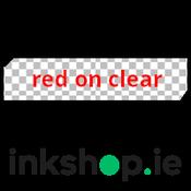 inkshop.ie Own Brand Brother TZe-132 Red on Clear P-Touch Tape, 12mm x 8m image