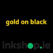 inkshop.ie Own Brand Brother TZe-334 Gold on Black P-Touch Tape, 12mm x 8m image