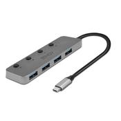 Lindy 43383 interface hub USB 3.2 Gen 1 3.1 Gen 1 Type-C 5000 Mbits Grey image