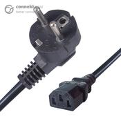 connektgear 2m European Mains Power Cable Schuko Plug to C13 Socket