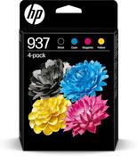 1 Full set of HP 937 ink cartridges BK 1250 pages Colours 800 pages each image