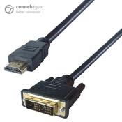 connektgear 2m HDMI to DVI-D Monitor Connector Cable - Male to Male - 181 Single link image