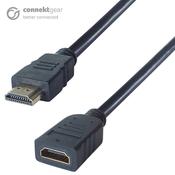 connektgear 3m HDMI V2.0 4K UHD Extension Cable - Male to Female Gold Connectors image