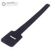 connektgear Hook and Loop Cable Ties 200 x 12mm - Pack of 10 - Black image