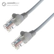 connektgear 0.5m RJ45 CAT5e UTP Stranded Flush Moulded Network Cable - 24AWG - Grey image