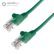 connektgear 1m RJ45 CAT6 UTP Stranded Flush Moulded LS0H Network Cable - 24AWG - Green