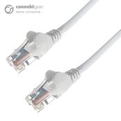 connektgear 1m RJ45 CAT6 UTP Stranded Flush Moulded LS0H Network Cable - 24AWG - White image