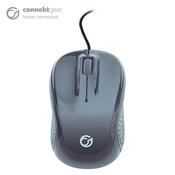 connektgear MO542 USB Mid-Size 3 Button Optical Mouse - Black image