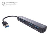 connektgear 4 Port Hub USB 3 - Bus Powered - Black image