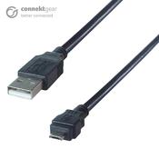 connektgear 2m USB 2 Android Charge and Sync Cable A Male to B Micro MHL Male image