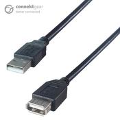 connektgear 2m USB 2 Extension Cable A Male to A Female - High Speed image