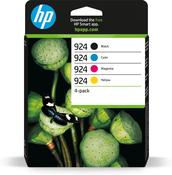 1 Full set of HP 924 Ink Cartridges BK 500 pages Colours 400 pages each image