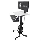 Ergotron WorkFit-C Dual Sit-Stand Black Grey Flat panel Multimedia cart