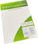 A4 Multipurpose Labels 65 Per Sheet 38.1 x 21.2mm White Pk of 100