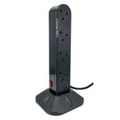GroupGear 27-8020SUSB surge protector Black 8 AC outlets 250 V 2 m image