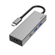 Hama 00200107 laptop dockport replicator USB 3.2 Gen 1 3.1 Gen 1 Type-C Anthracite Grey image