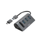 Hama 00200140 laptop dockport replicator USB 3.2 Gen 1 3.1 Gen 1 Type-A Anthracite Black image