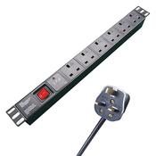 GroupGear 27-6030SUKRM power extension 3 m 6 AC outlets Black image