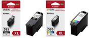 Canon PG585XLCL586XL High Capacity Black &amp; Colour Ink Cartridge Multipack 2 x 300 Pages