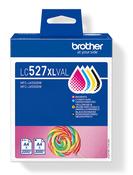 1 full set of Original Brother LC527 XL ink Cartridges Black 3000 pgs CMY 2000 pgs