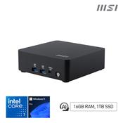 MSI Cubi NUC AI 1UMG Intel Core Ultra 7 155H Desktop PC NUC SFF Mini Computer HTPC 16GB RAM 1TB Storage Windows 11 PRO Intel GraphicsDDR5Dual ThunderBolt 4Dual HDMIDual LANWiFi 6EBT 5.3VESA image