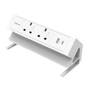 Fellowes Power Desk 2 Socket with 2 Power Sockets 1 USB-A &amp; USB-C Ports White image