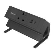 Fellowes Power Desk Type G Clamp Fit 1x230v 1xUSB-A 1x USB-C Socket 2m Cable Black - 100136980 power extension 1 AC outlets Indoor image