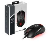MSI CLUTCH GM08 Optical Gaming Mouse 4200 DPI Optical Sensor 6 Programmable button Symmetrical design Durable switch with 10 Million Clicks Weight Adjustable Red LED