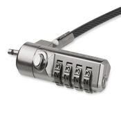 StarTech.com 6.5ft 2m Laptop Cable Lock - 4 Digit Combination LaptopDesktop Security Cable Lock for K-Slot DevicesComputersMonitors - Portable Anti-Theft Vinyl Coated Steel Cable Lock