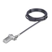 StarTech.com Universal Laptop Cable Lock 6.6ft 2m Serialized Security Cable for Notebook Compatible wNoble WedgeNanoK-Slot Keyless Combination Cable TAA image