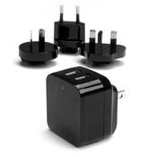 StarTech.com Dual-port USB wall charger - international travel - 17W3.4A - black image