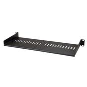 StarTech.com 1U Server Rack Shelf - Universal Vented Rack Mount Cantilever Tray for 19 Network Equipment Rack &amp; Cabinet - Heavy Duty Steel  Weight Capacity 44lb20kg - 7 Deep Shelf Black
